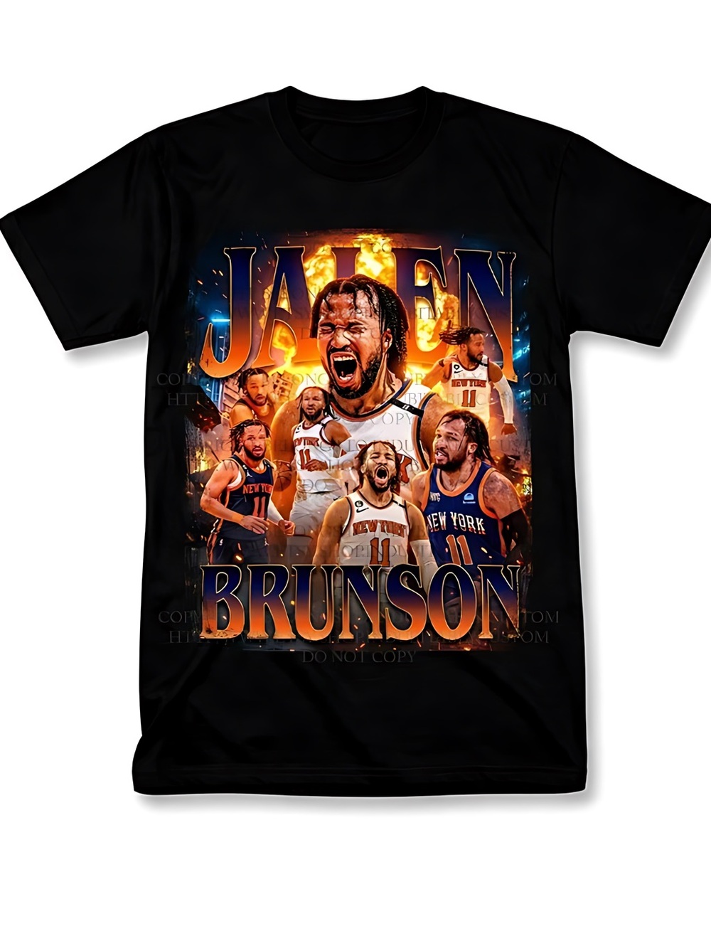 Jalen Brunson New York Knicks Graphic T Shirt Style Basketball Fan Tee